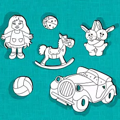 Набор украшений из чипборда "Игрушки" (КреативАрт)