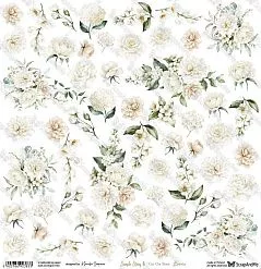 Бумага 30х30 см "Simple Story 4. Flowers. Для вырезания" (ScrapAndMe)