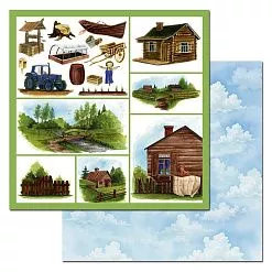 Бумага "Летняя деревня. Сюжеты" (ScrapMania)