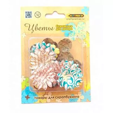 Набор бумажных цветов "Корица и мята" (Craft premier)