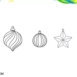 Штамп "Новогодние игрушки", 2,5х3,2 см (Арт-кладовая)