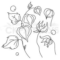 Штамп "Физалис", 6х8,6 см (Скрапклуб)