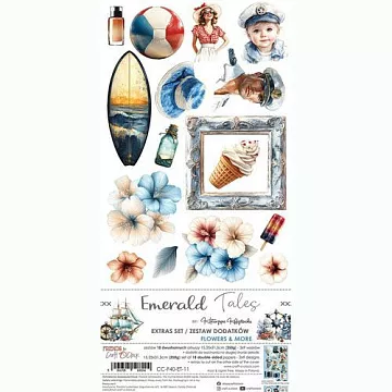 Набор бумаги 30х15 см "Emerald tales. Flowers", 18 листов (CraftO'clock)