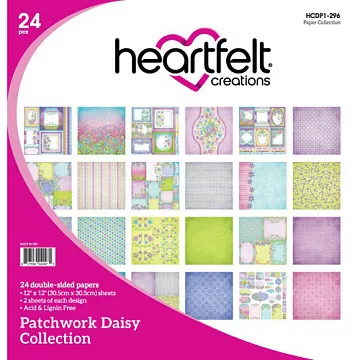 Набор бумаги 30х30 см "Patchwork daisy", 24 листа (Heartfelt Creations)