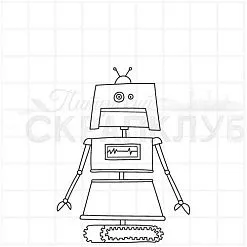 Штамп "Робот 10", 5х6,5 см (Скрапклуб) Штамп "Робот 10", 5х6,5 см (Скрапклуб)