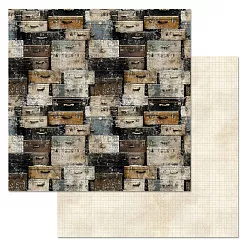 Бумага "Старый архив. Чемоданы" (ScrapMania) Бумага "Старый архив. Чемоданы" (ScrapMania)