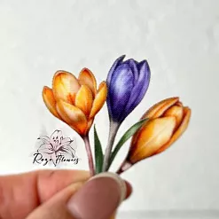 Набор высечек из ткани "Крокусы", 33 шт (RozeFlowers)