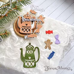 Нож "Чаепитие. С конфетами и пряником", 4,7х6 см (ScrapMania)