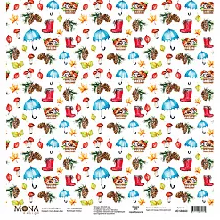 Набор бумаги 30х30 см "Осень", 12 листов (MonaDesign) Набор бумаги 30х30 см "Осень", 12 листов (MonaDesign)