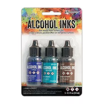Набор алкогольных чернил Tim Holtz "Mariner", 3 шт (Ranger)