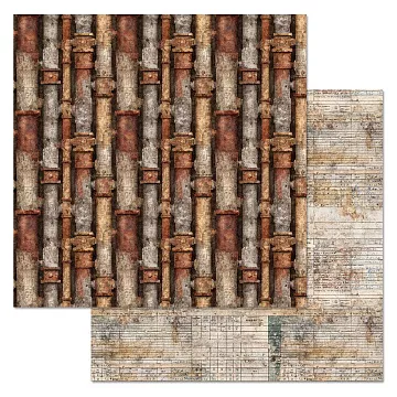 Бумага "Старый архив. Трубы" (ScrapMania)