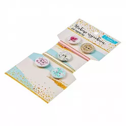 Набор деревянных пуговиц "Свадебный" (АртУзор) Набор деревянных пуговиц "Свадебный" (АртУзор)