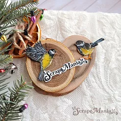 Нож "Сказка на Новый Год. Синички", 3,2х3,6 см (ScrapMania)