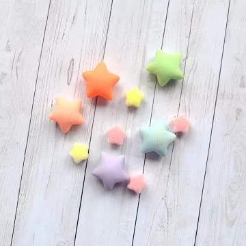 Набор акриловых украшений "Две звездочки", 1,7х1,7 см, 2 шт (АртУзор)