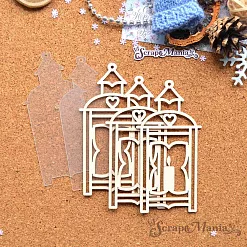 Шейкер "Новогодние гномы. Фонарь со свечой маленький", 5х10 см (ScrapMania) Шейкер "Новогодние гномы. Фонарь со свечой маленький", 5х10 см (ScrapMania)