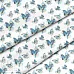 Отрез ткани 39х50 см "Голубые бабочки" (Cotton)