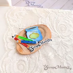 Нож "Школьная жизнь. Карандаши в банке", 2,8х3 см (ScrapMania)