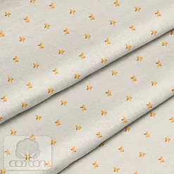 Отрез ткани 79х50 см "Золотые звезды на бежевом" (Cotton)