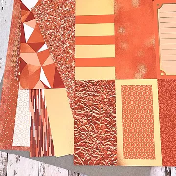 Набор бумаги с фольгированием 30х30 см "Copper luxe 1/2", 18 листов (DCWV)