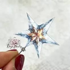 Набор высечек из ткани "Хрустальная звезда", 20 шт (RozeFlowers)