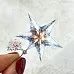 Набор высечек из ткани "Хрустальная звезда", 20 шт (RozeFlowers)
