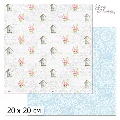 20х20 Бумага "Весенние тюльпаны. Дизайн 1" (ScrapMania)