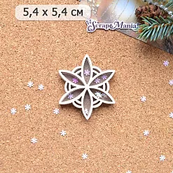 Шейкер "Фономикс. Новогодний. Снежинка 2 мини", 5,4х5,4 см (ScrapMania) Шейкер "Фономикс. Новогодний. Снежинка 2 мини", 5,4х5,4 см (ScrapMania)