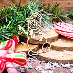 Чипборд "Снеговик", 4,3х6,1 см (WoodHome)