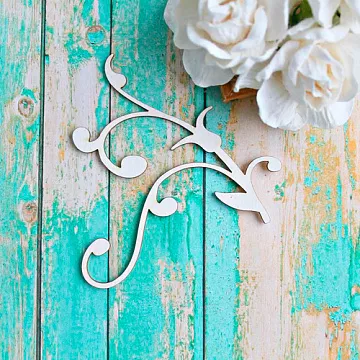 Украшение из чипборда "Завиток" (ScrapКрым)