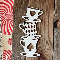 Чипборд "Алиса. Набор чашек 2", 3,3х7,2 см (LeoMammy)