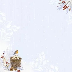 Бумага "Снежная клюква. Корзинка" (ScrapMania)