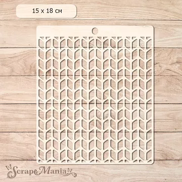 Трафарет 15х18 см "Волшебный снегопад. Вязаный" (ScrapMania)