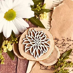 Чипборд "Астра махровая", 4х4,1 см (WoodHome)