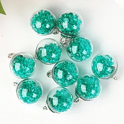 Набор стеклянных подвесок "Шар. Камушки морская волна" (АртУзор)