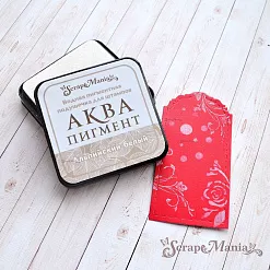 Штемпельная подушечка Альпийский белый, 7,5х7,5 см (ScrapMania)