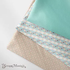Отрез ткани 75х50 см "Этника. Детская. Фоновый. Мятный" (ScrapMania)