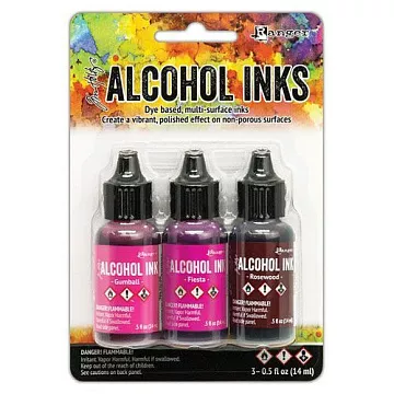 Набор алкогольных чернил Tim Holtz "Pink/Red Spectrum", 3 шт (Ranger)