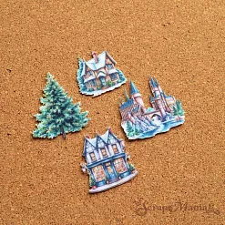 Набор тканевых высечек "Рождество у волшебников. Детали", 28 шт (ScrapMania)