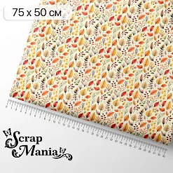 Отрез ткани 75х50 см "Художница Осень. Гербарий" (ScrapMania) Отрез ткани 75х50 см "Художница Осень. Гербарий" (ScrapMania)