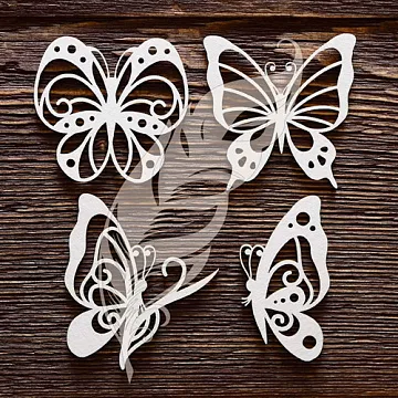 Набор украшений из чипборда "Бабочки 5" (ArtLines)