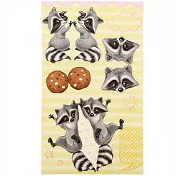 Наклейки-разделители 9х18 см "Забавные еноты" (АртУзор) Наклейки-разделители 9х18 см "Забавные еноты" (АртУзор)