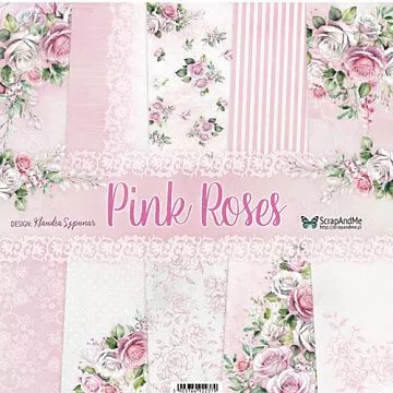 Набор бумаги 30х30 см "Pink Roses", 5 листов (ScrapAndMe)