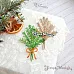 Нож "Новогодняя красота. Еловый букет с бантиком", 6х9 см (ScrapMania)