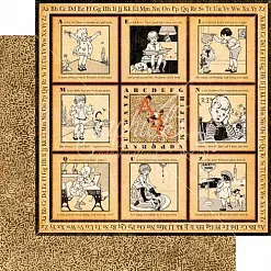 Набор бумаги 30х30 см "ABC primer. Букварь", 24 листа (Graphic 45)