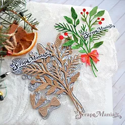 Нож "Новогодняя красота. Букет с бантом", 7,5х10,4 см (ScrapMania) Нож "Новогодняя красота. Букет с бантом", 7,5х10,4 см (ScrapMania)