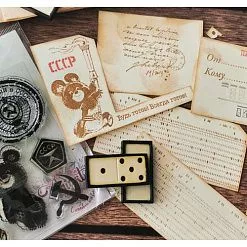Штамп "Рожденный в СССР", 6,2х3,3 см (AgiArt)
