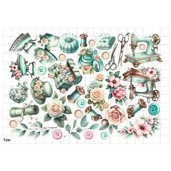Набор высечек из ткани "Швея мята", 37 шт (Mary Made)