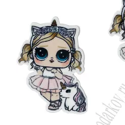 Акриловое украшение "Куколка 7", 2,2х3,6 см