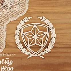 Чипборд "Венок со звездой 2" (Просто небо) Чипборд "Венок со звездой 2" (Просто небо)