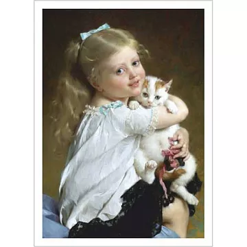 Тканевая карточка "Любимая доченька. С котенком" (ScrapMania)